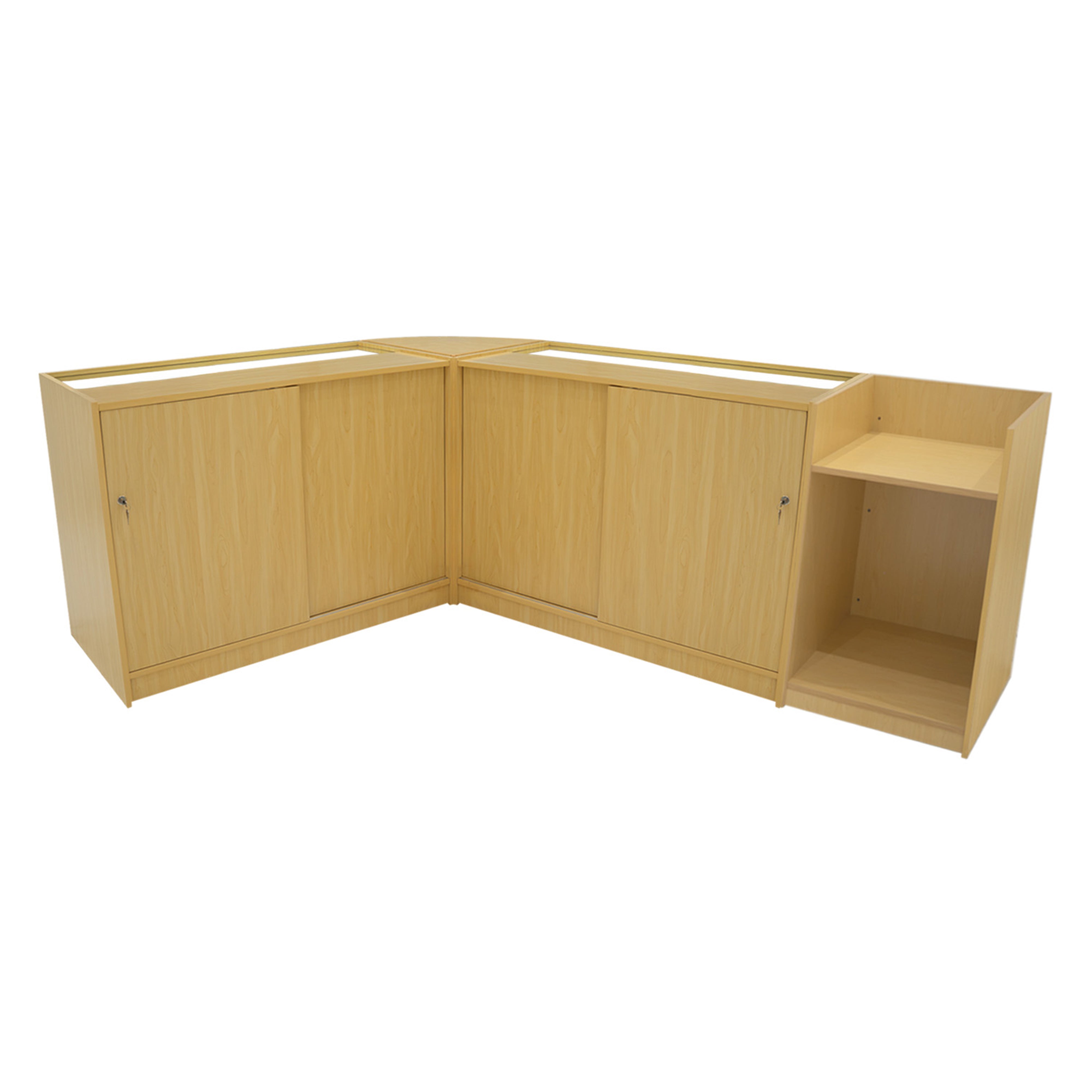 Sagittarius LED Shop Counter Set with LM60, TB60, and Two B1200 Units – Maple Finish