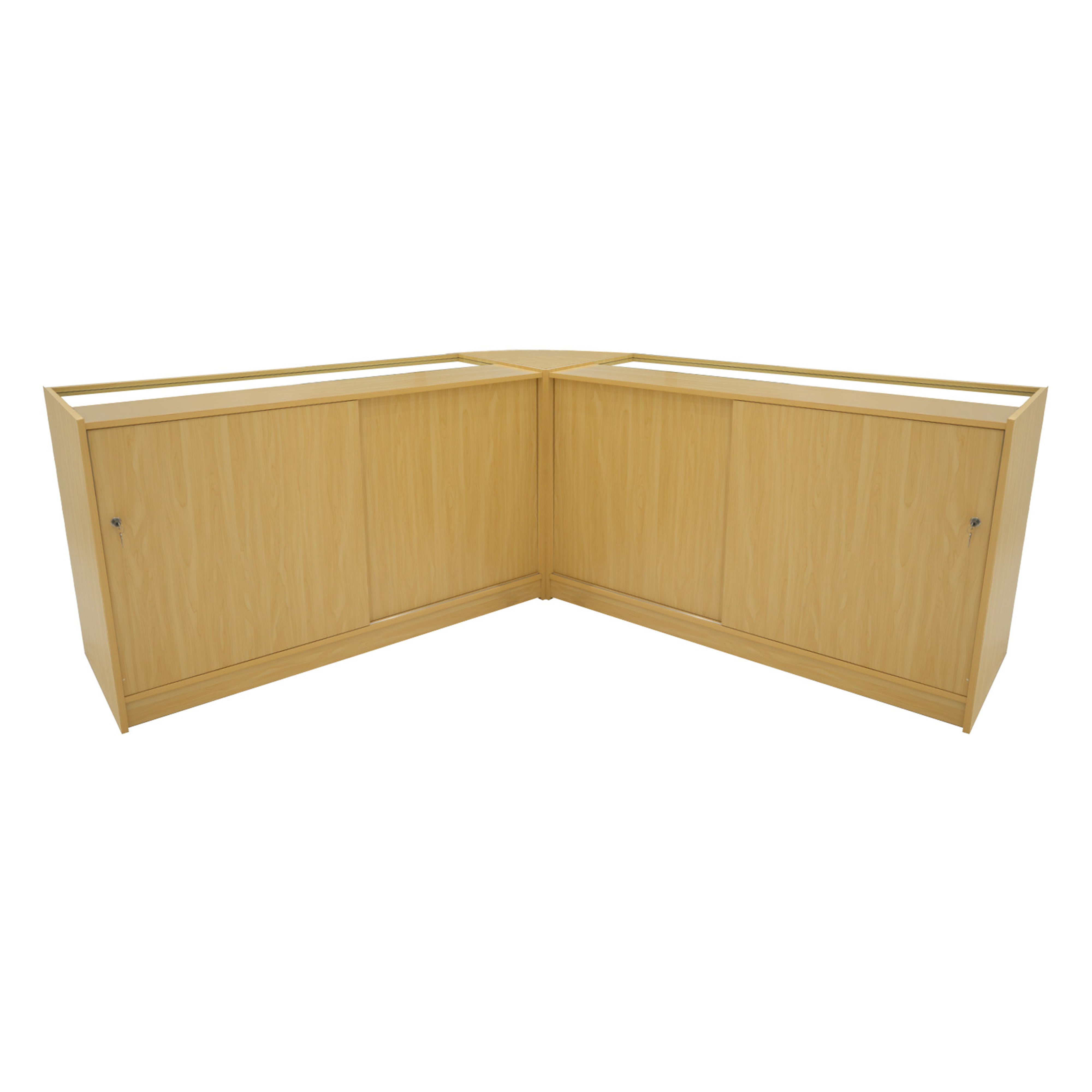 Harmonia LED Shop Counter Set (B1500, C1500, LM60) – Maple Finish