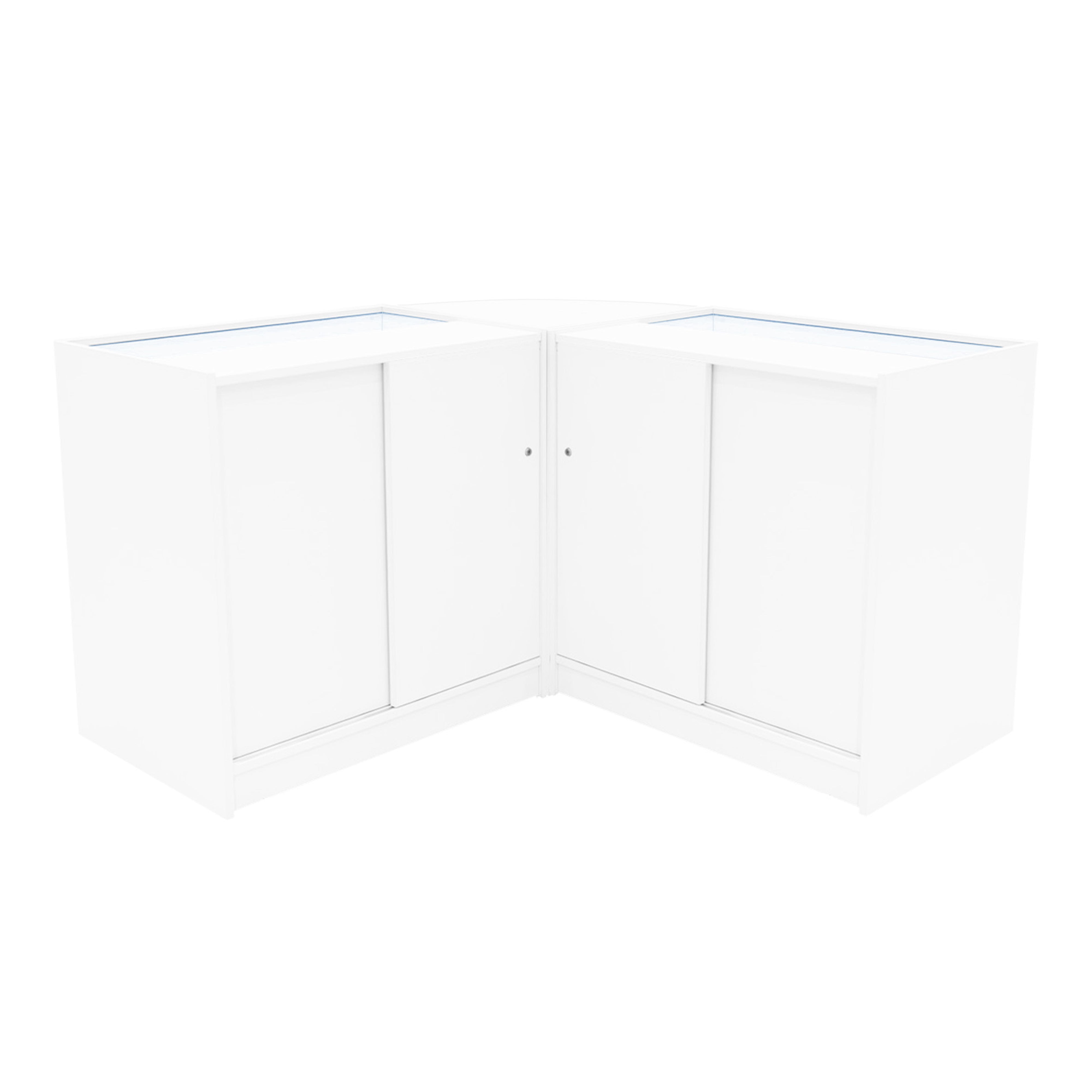 Iris LED Shop Counter Set CM60 with Two B900 Modules – White