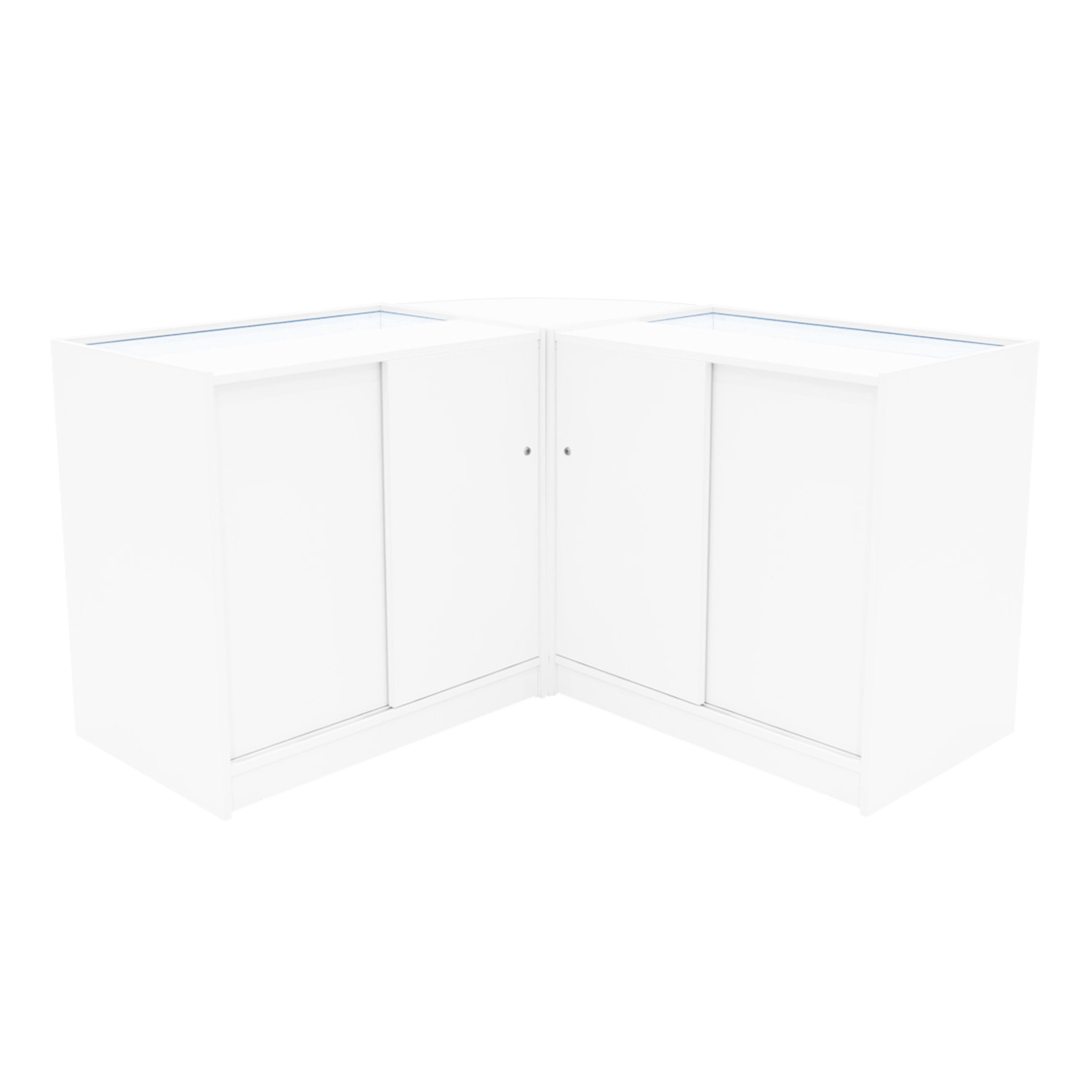 Adonis LED Shop Counter Set B900, C900 & CM60 - White
