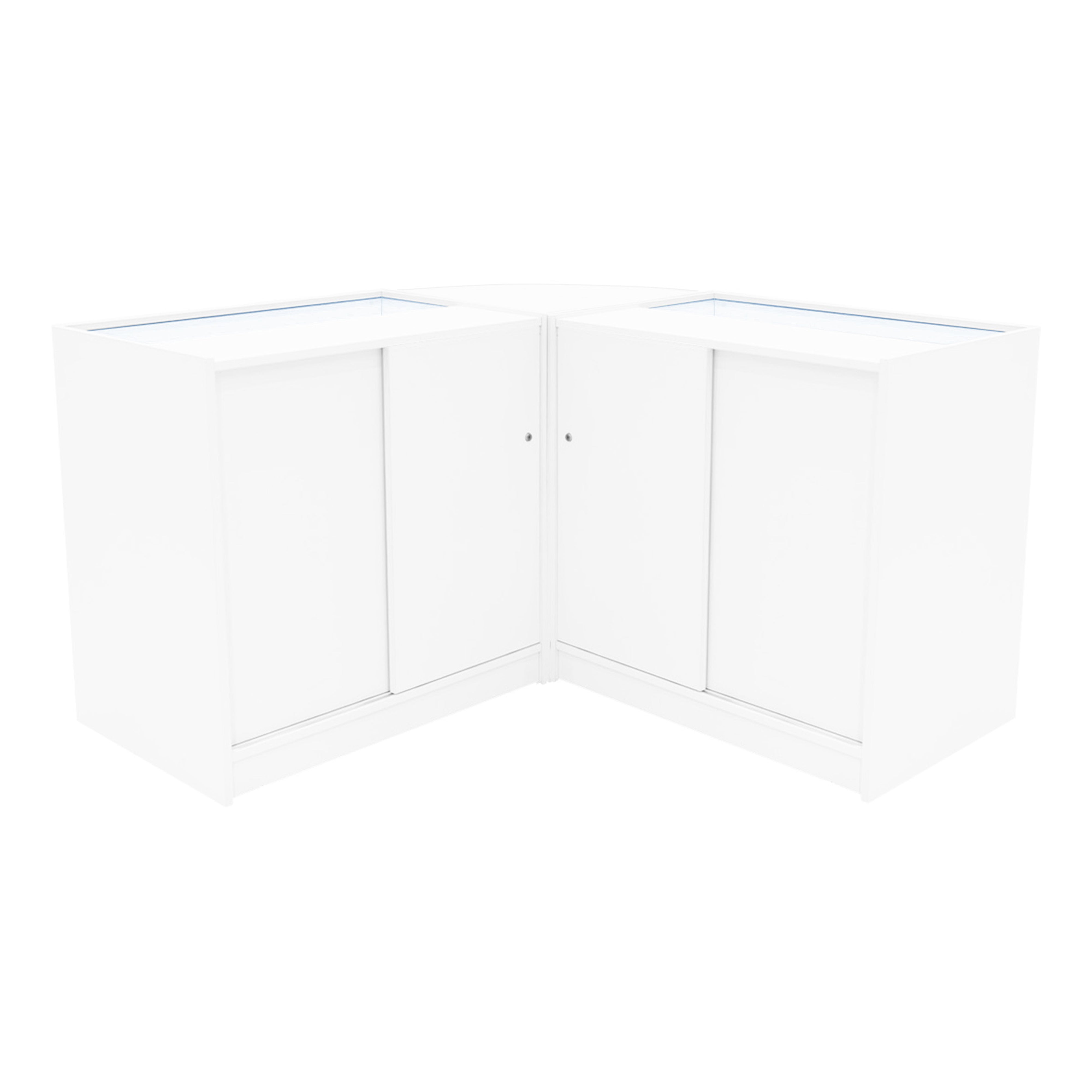 Apollo LED Shop Counter Set LM60 and 2×K900 – White