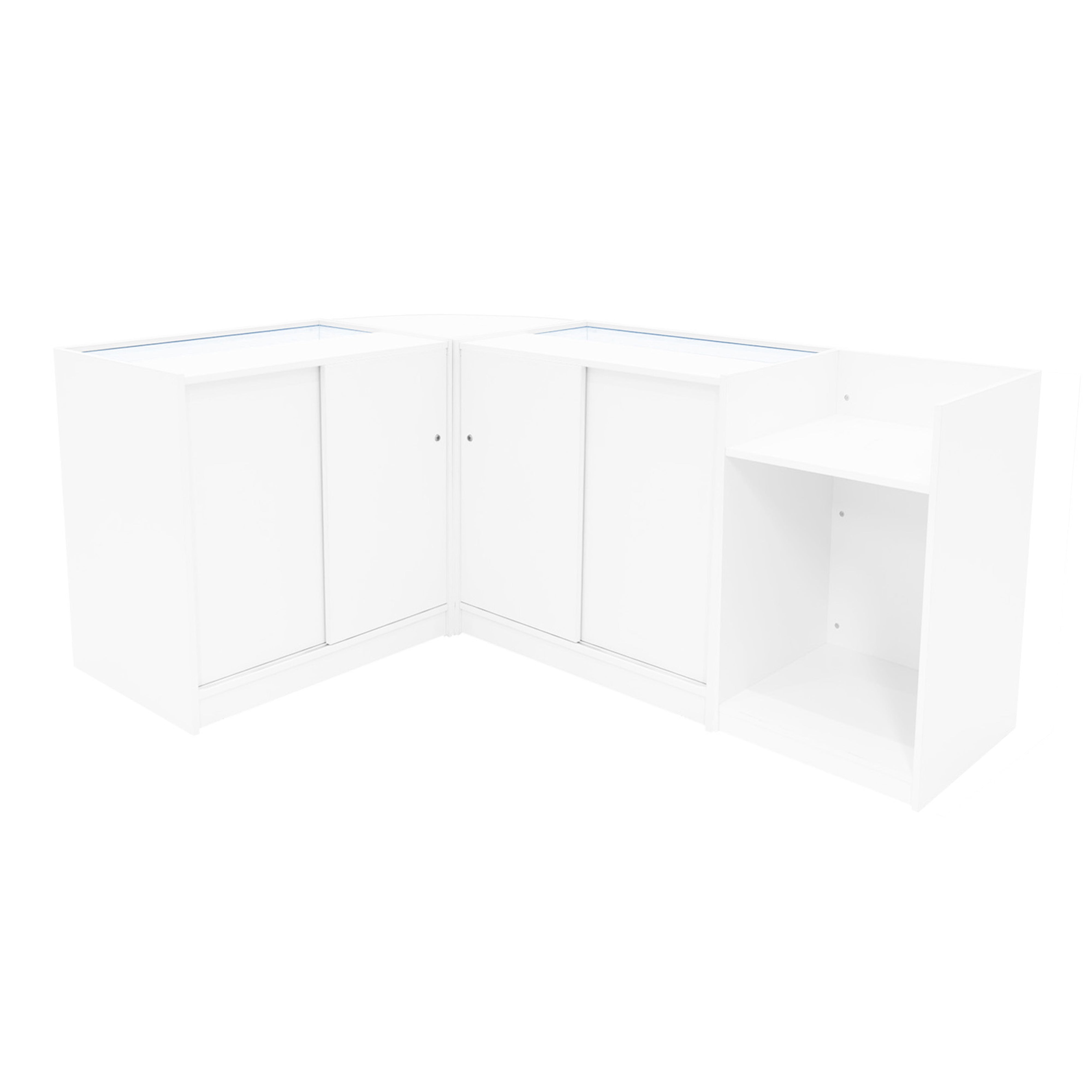 Phoenix LED Shop Counter Set CM60, TB60, and 2x C900 – White