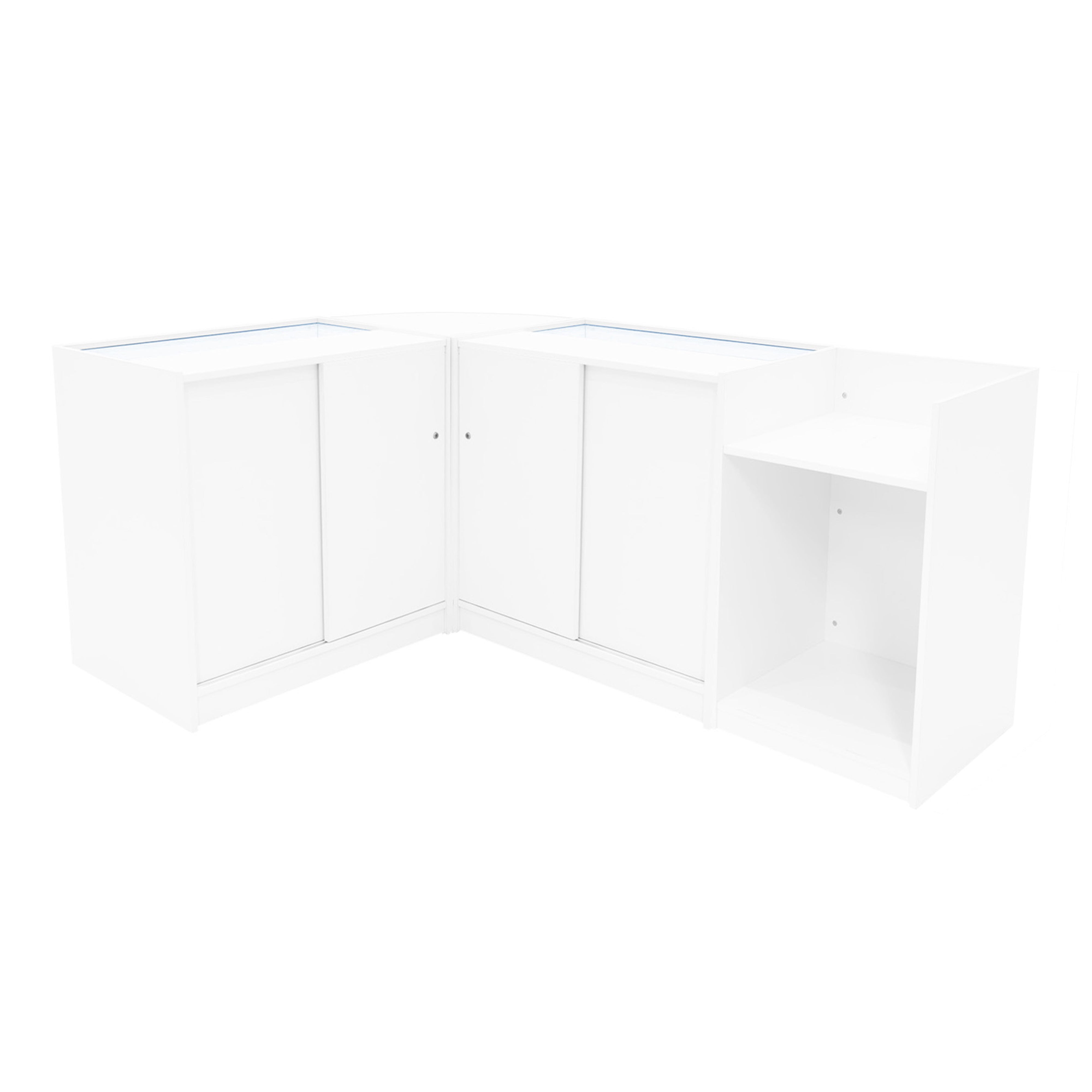 Gravity LED Shop Counter Set B900, C900, TB60 & CM60 White