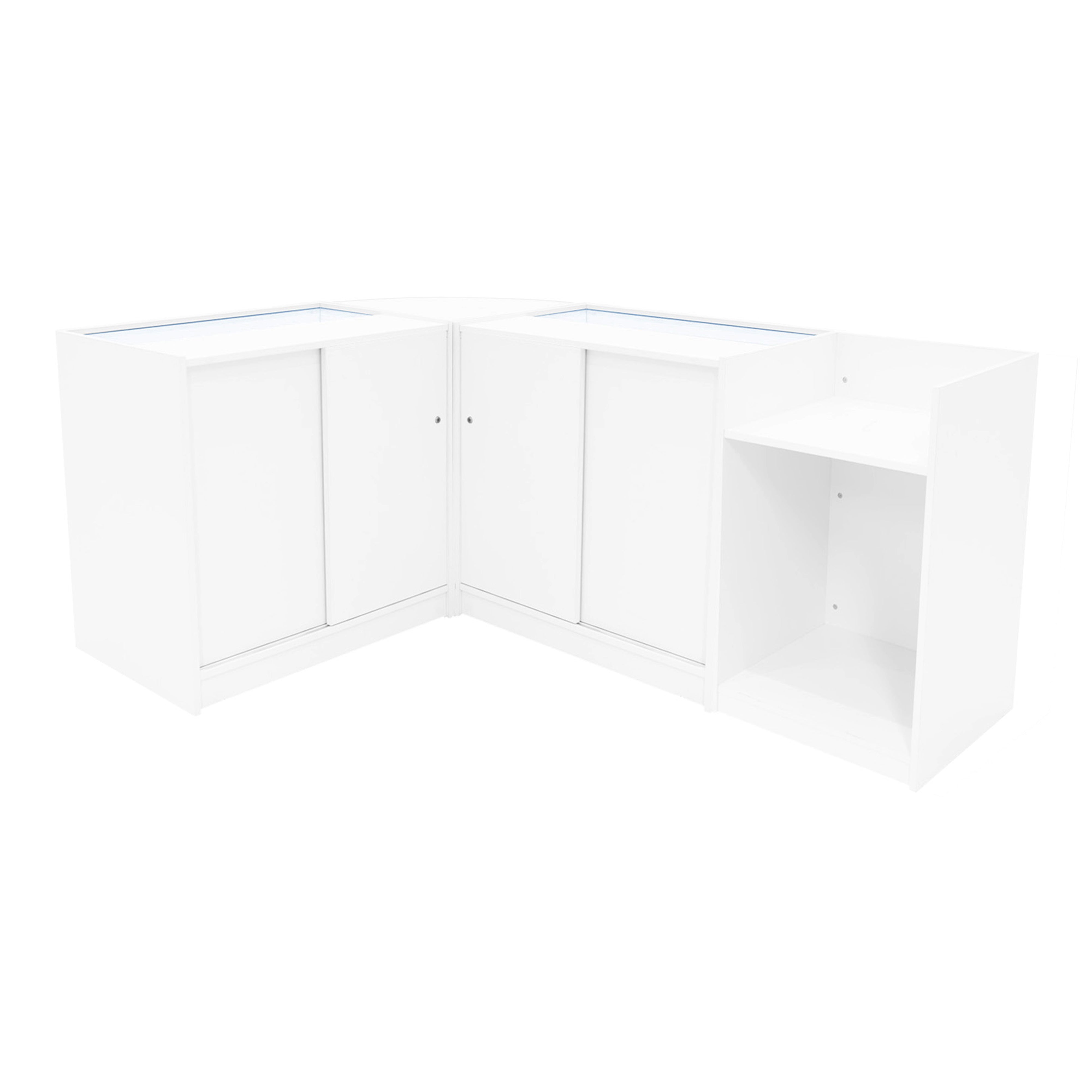 Europa LED Shop Counter Set (B900, C900, TB60, LM60) – White
