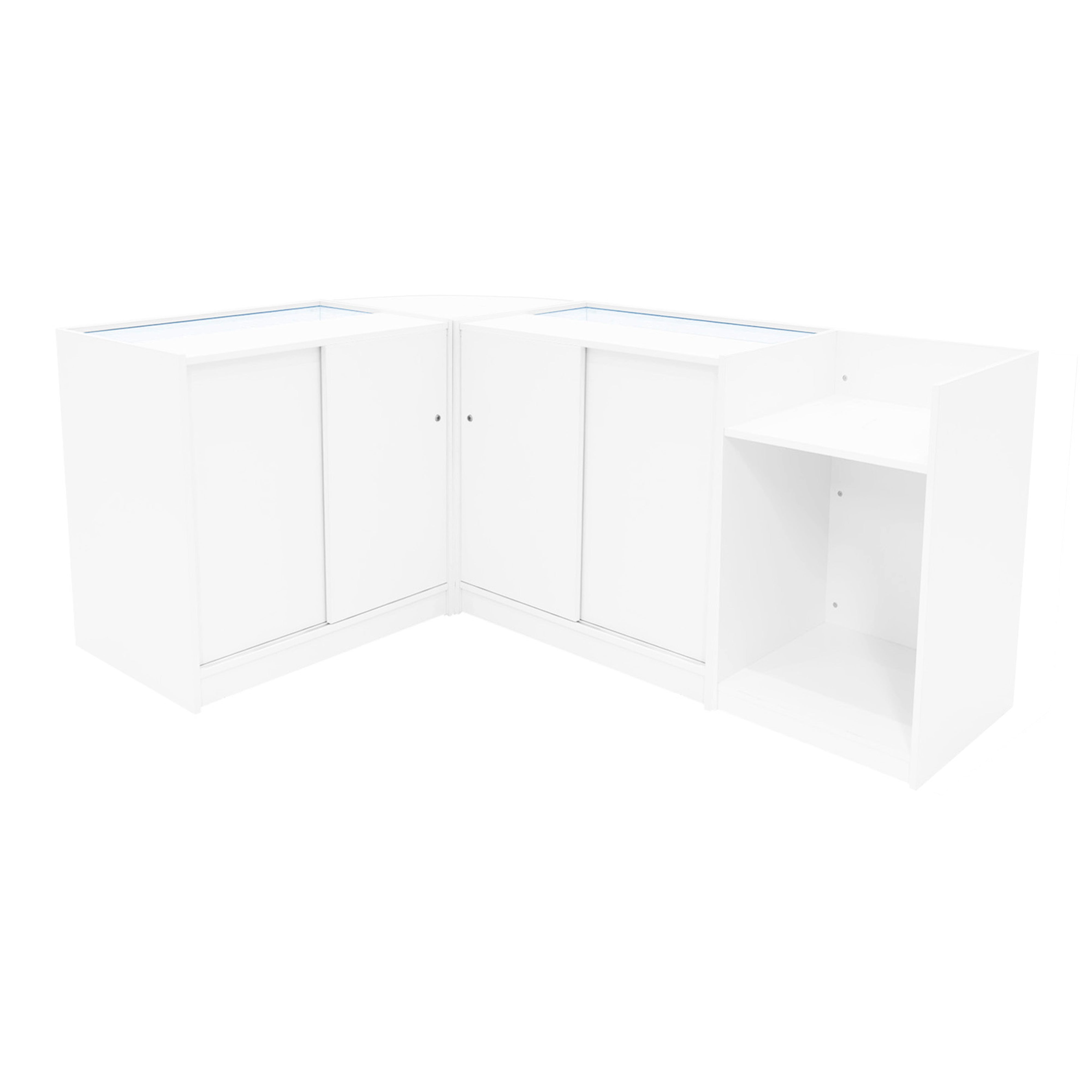 Hyperion LED Shop Counter Set (K900, B900, TB60, LM60) – White