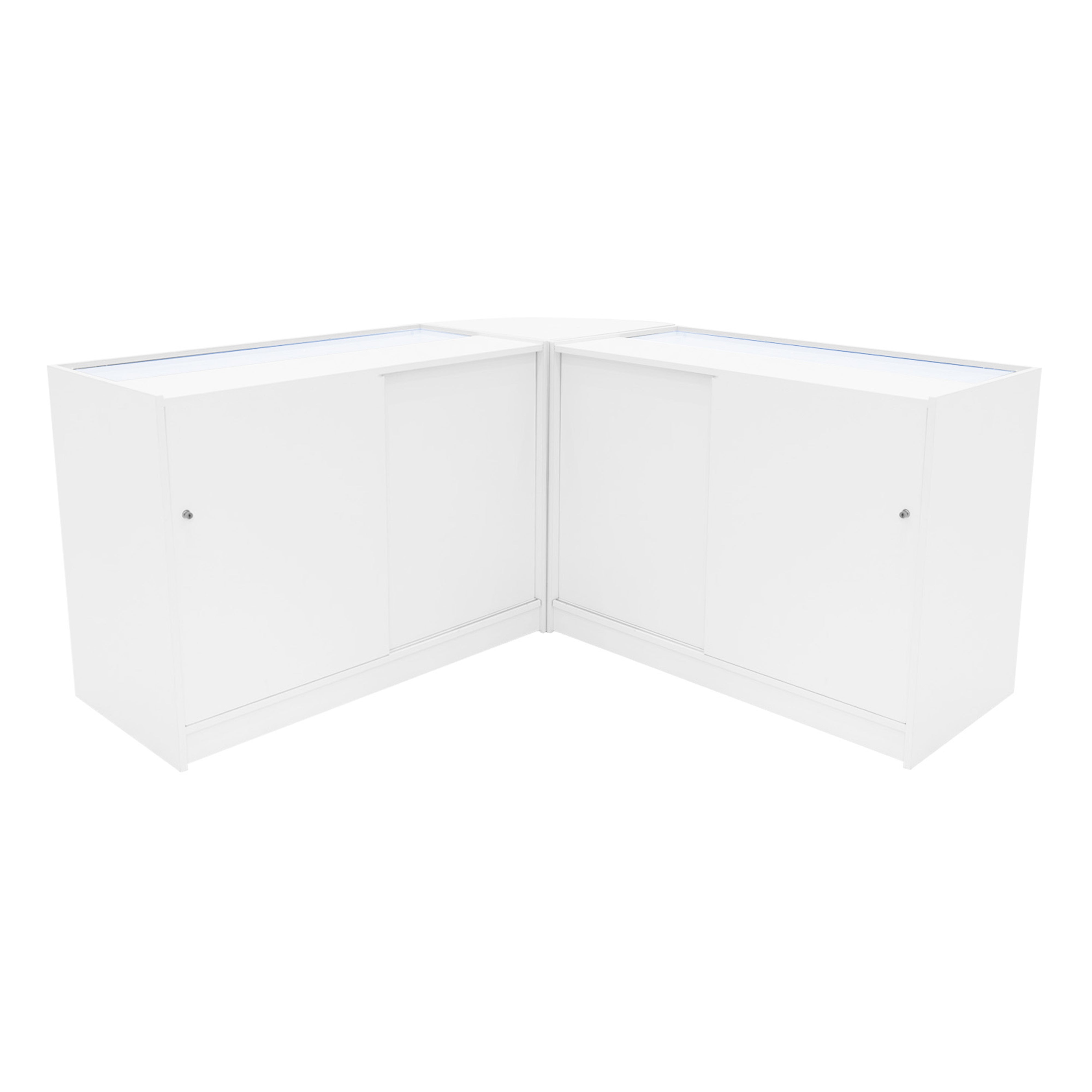Iris LED Shop Counter Set CM60 with 2 x B1200 – White