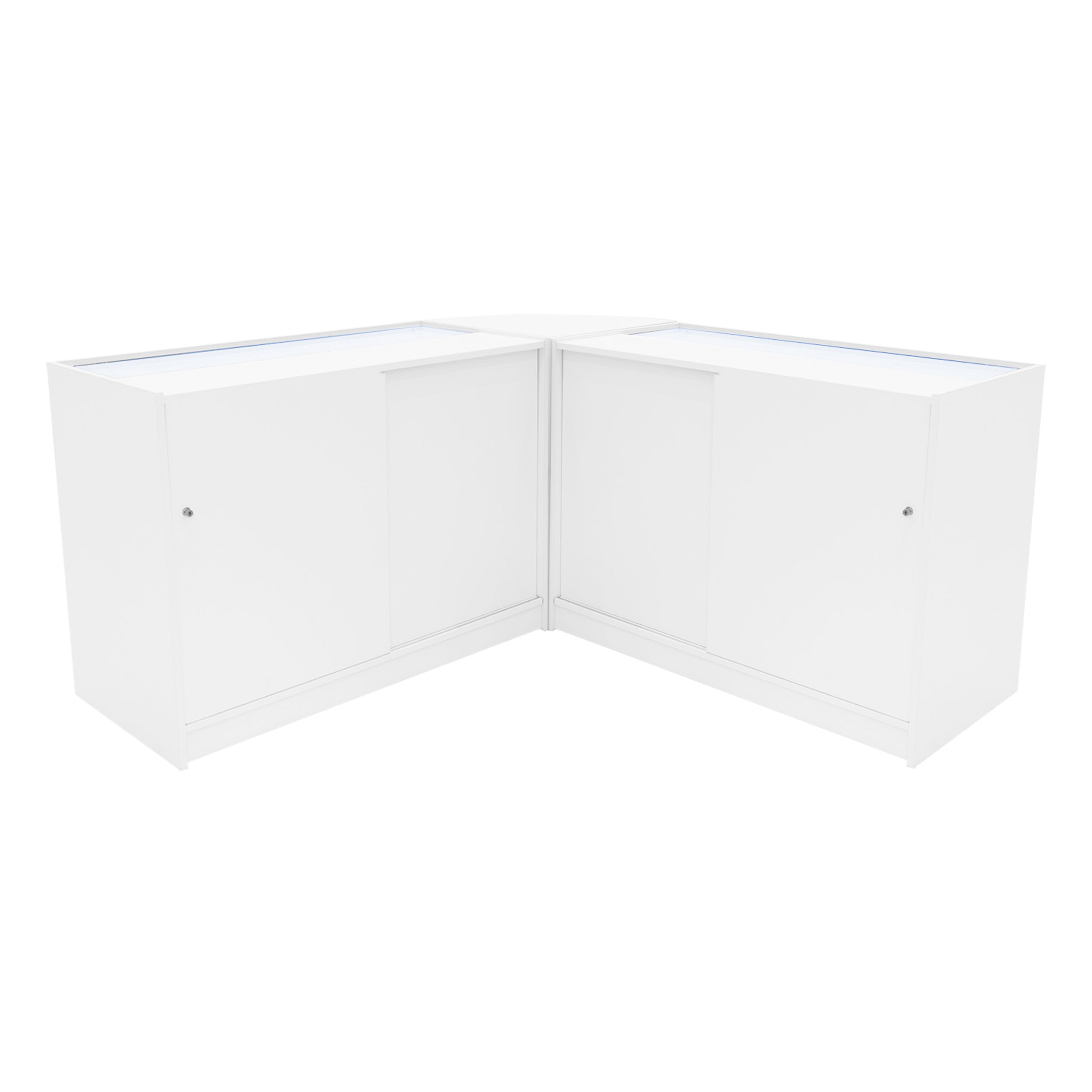 Helios LED Shop Counter Set CM60 with 2x K1200 – White