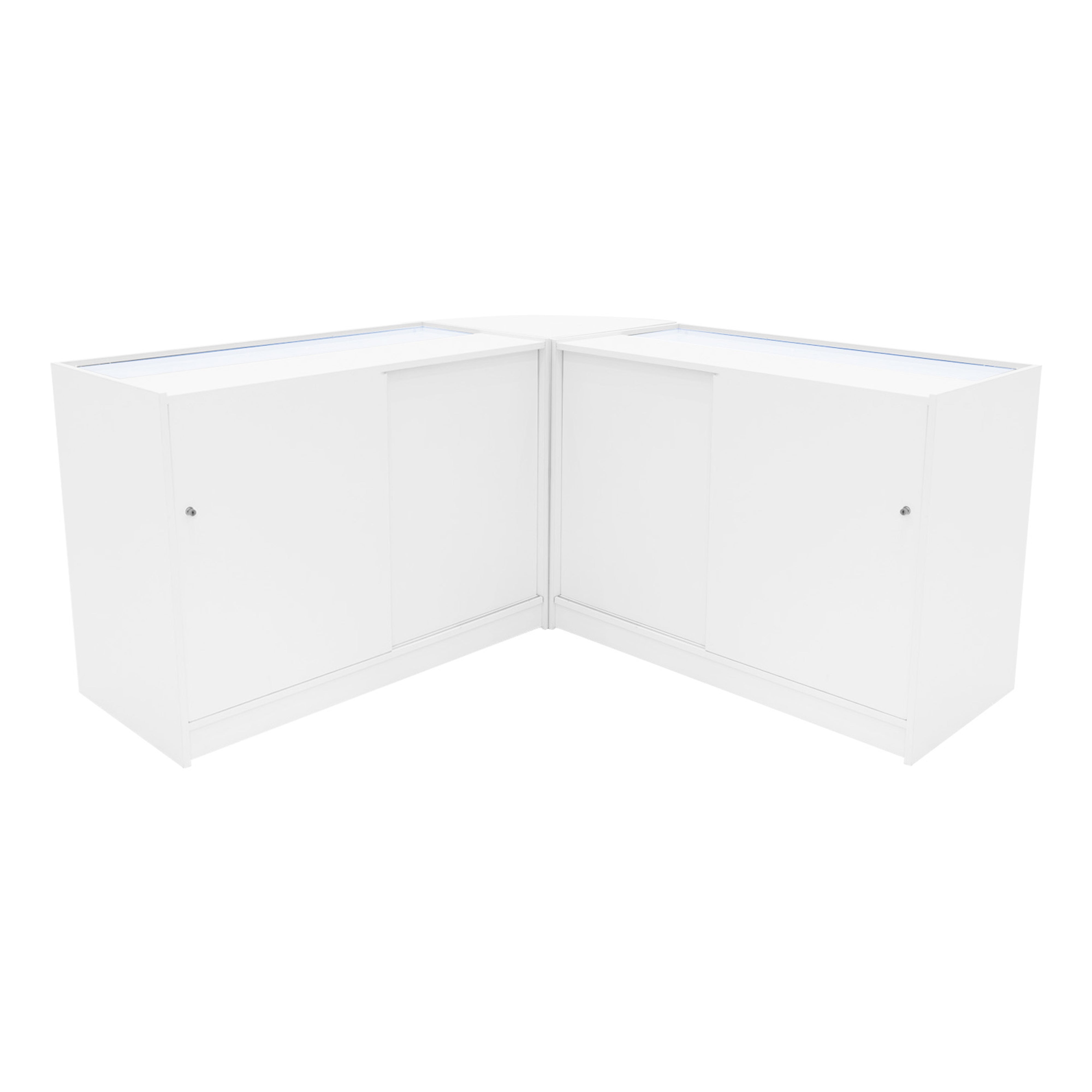 Andromeda LED Shop Counter Set with LM60 and 2× C1200 Lights – White