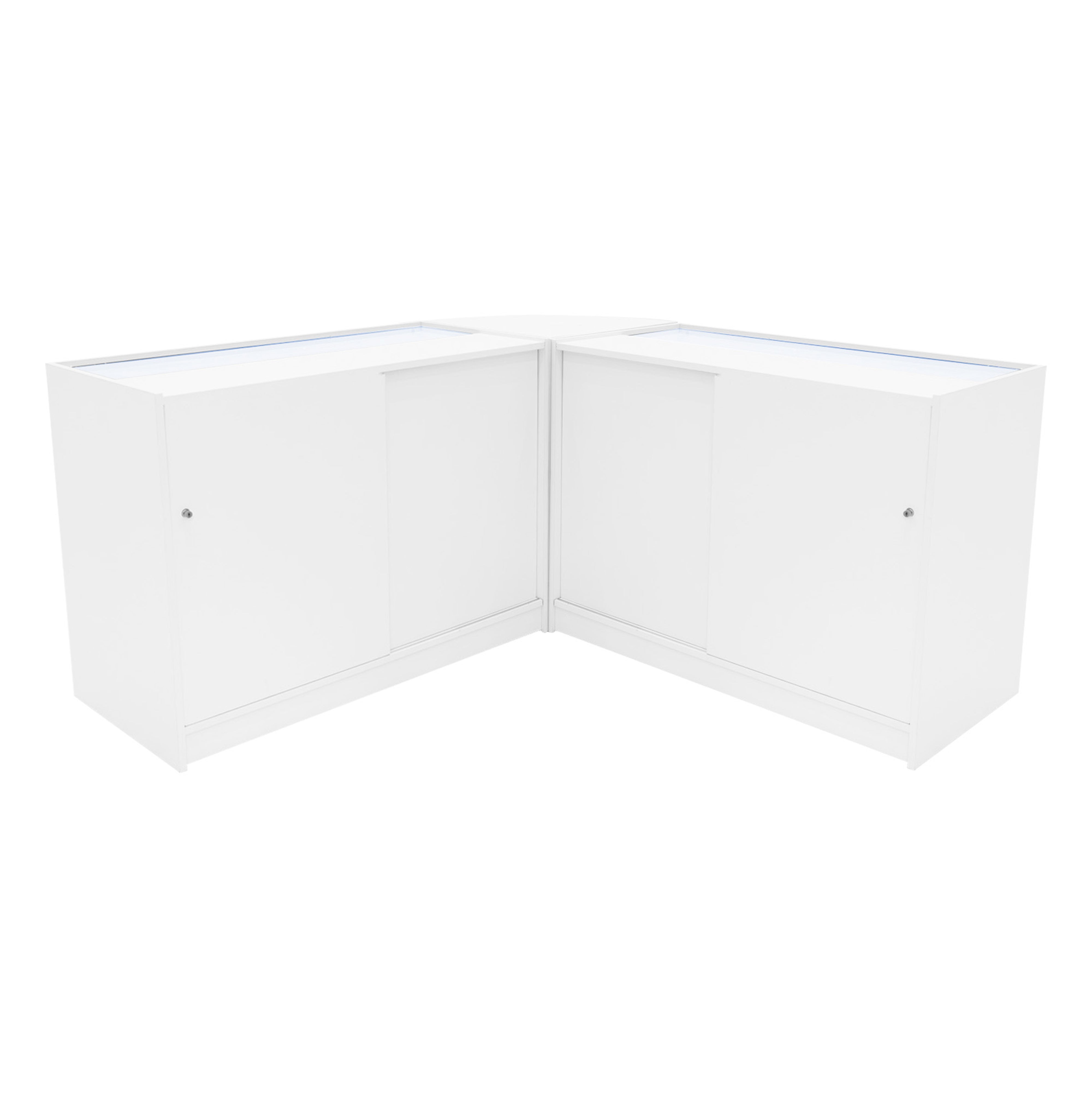 Apollo LED Shop Counter Set LM60 with Two K1200 Modules – White