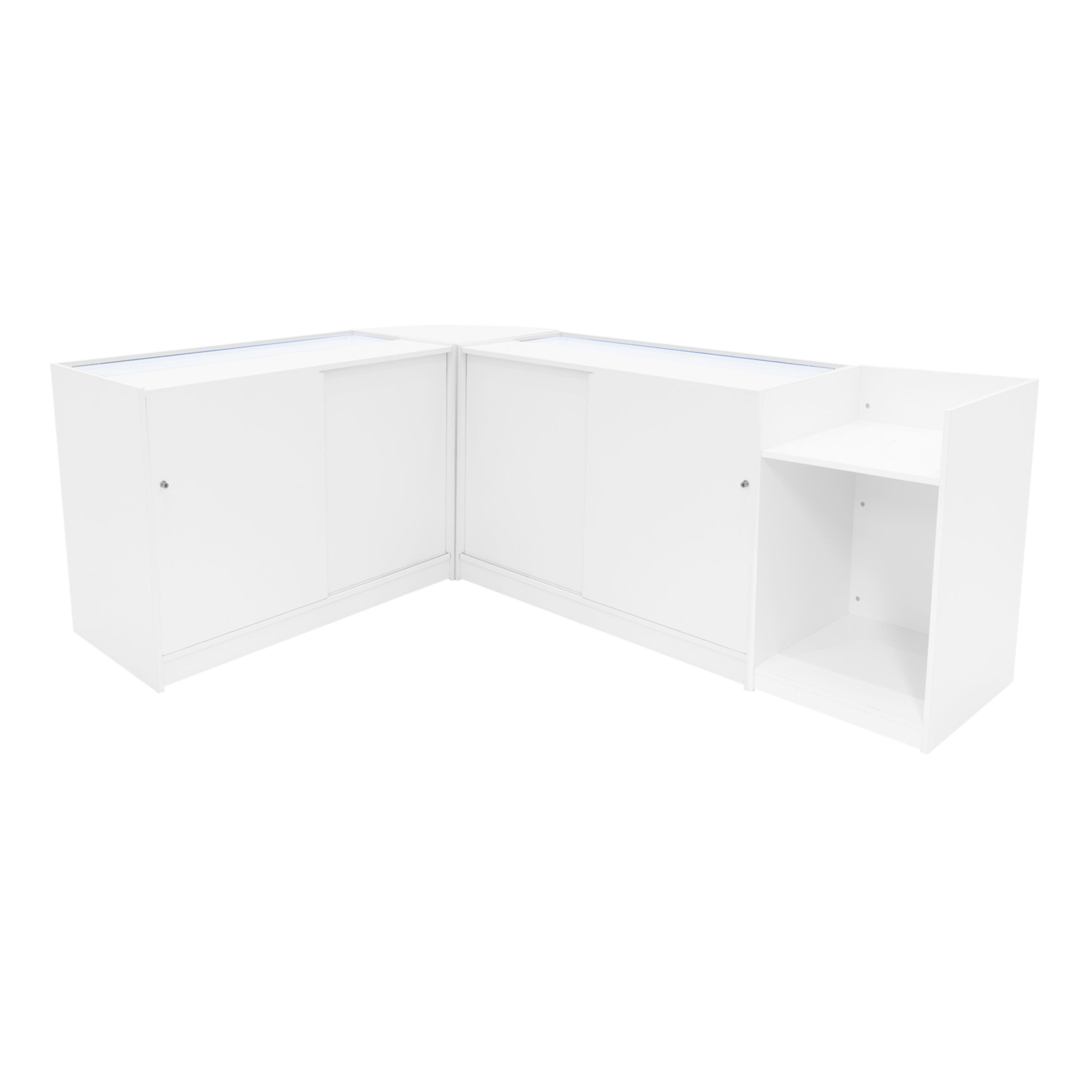 Aries LED Shop Counter Set CM60, TB60, and 2x K1200 – White