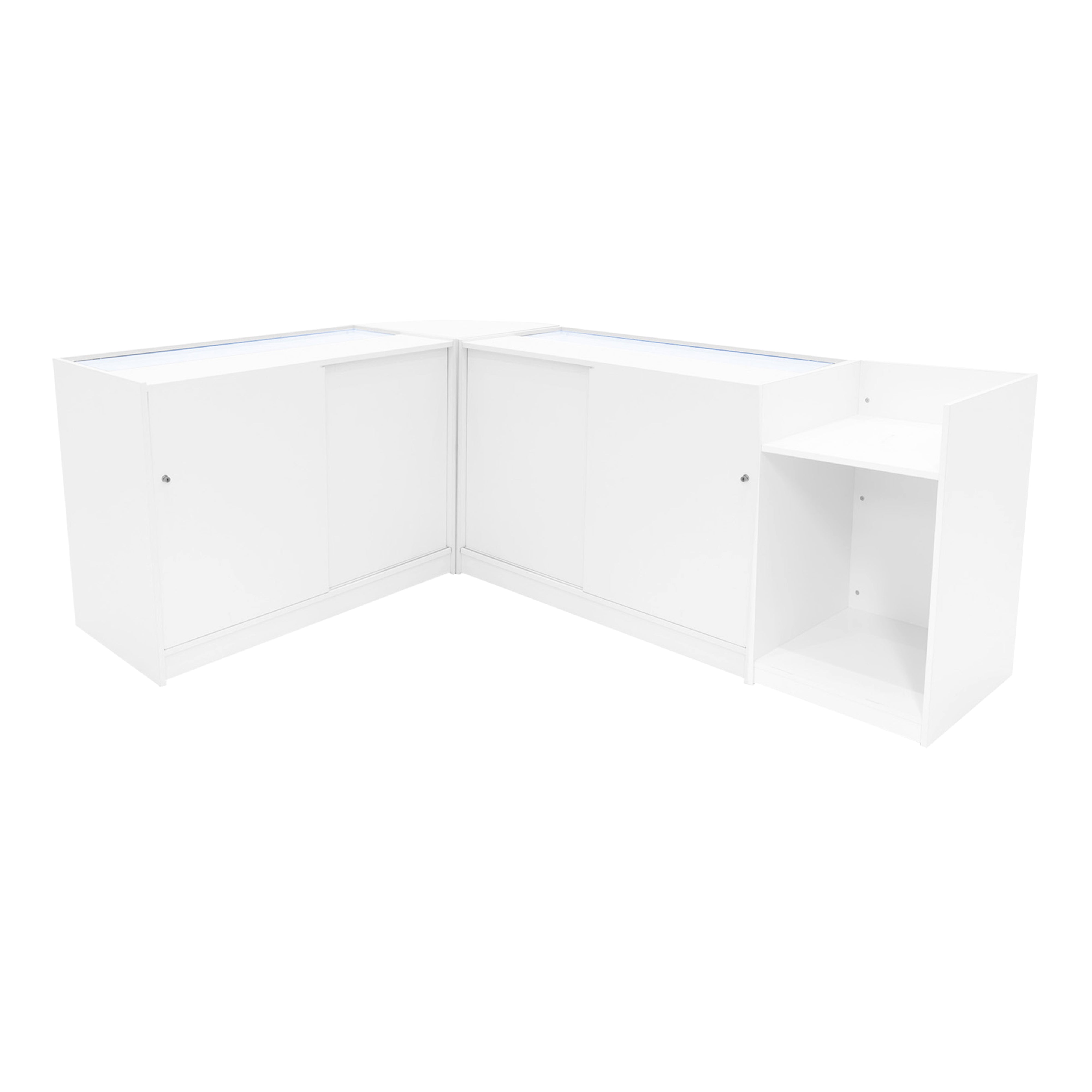 Astro LED Shop Counter Set: LM60, TB60, and 2x K1200 – White