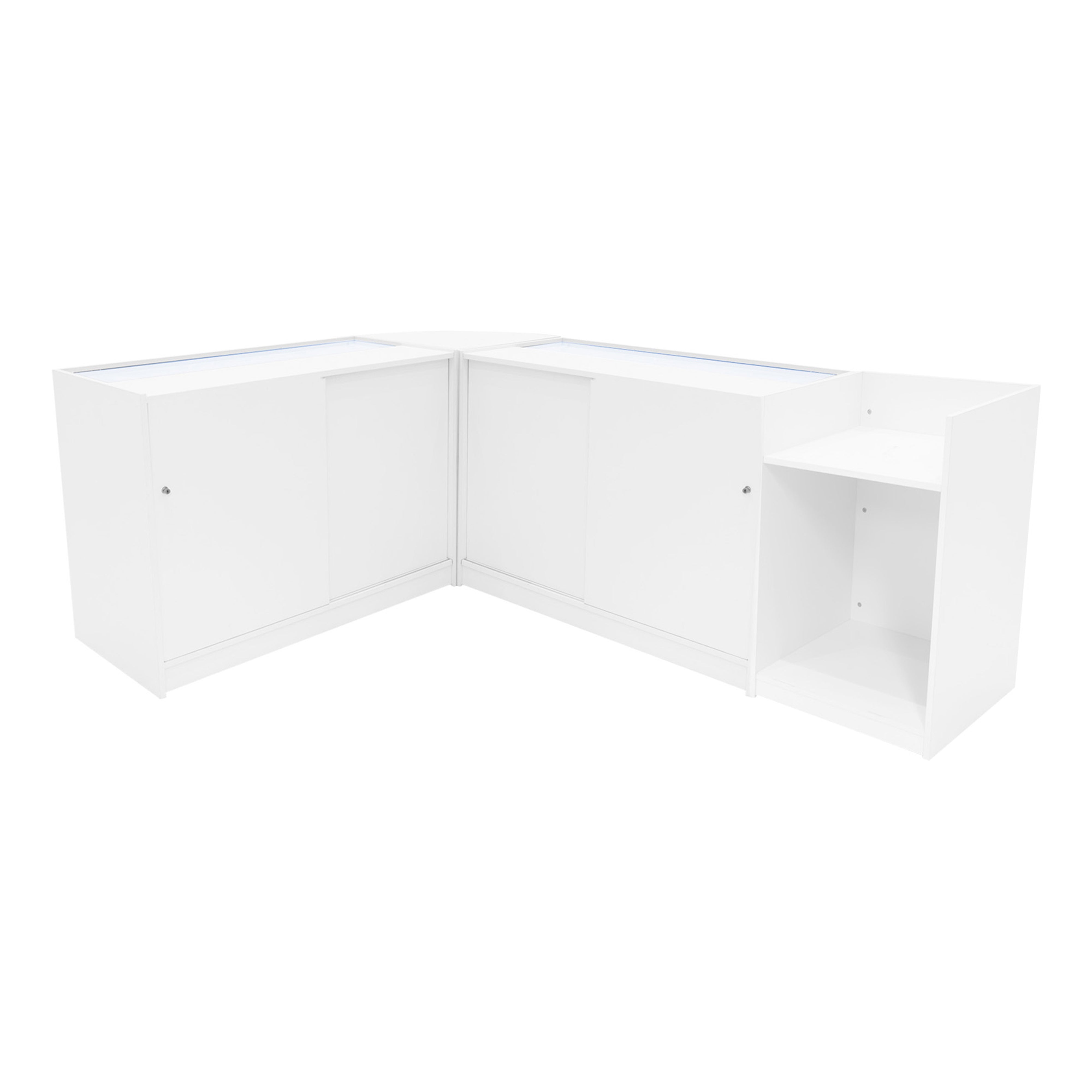 Theia LED Shop Counter Set (K1200, C1200, TB60, LM60) - White