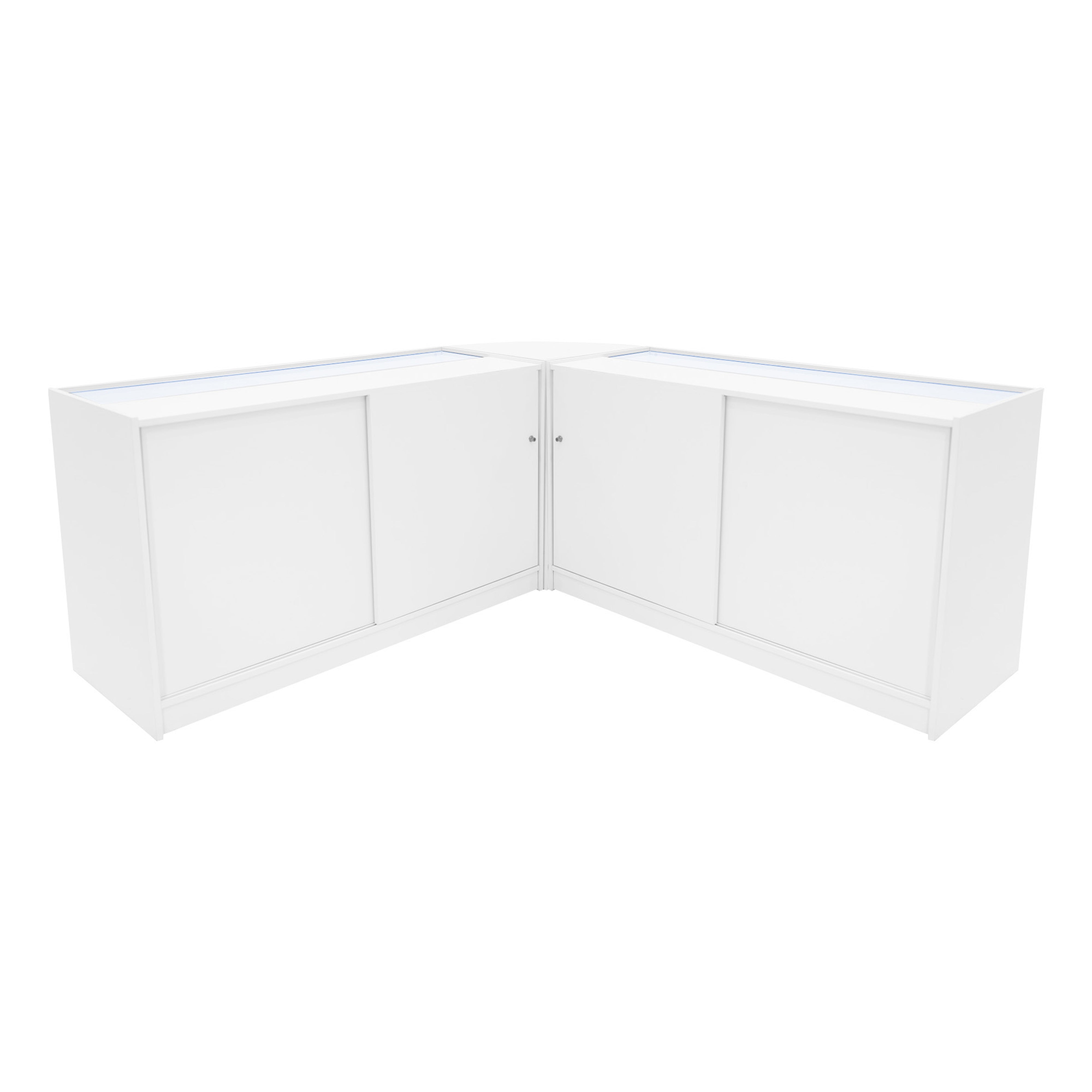 Iris LED Shop Counter Set CM60 with 2 B1500 Modules – White