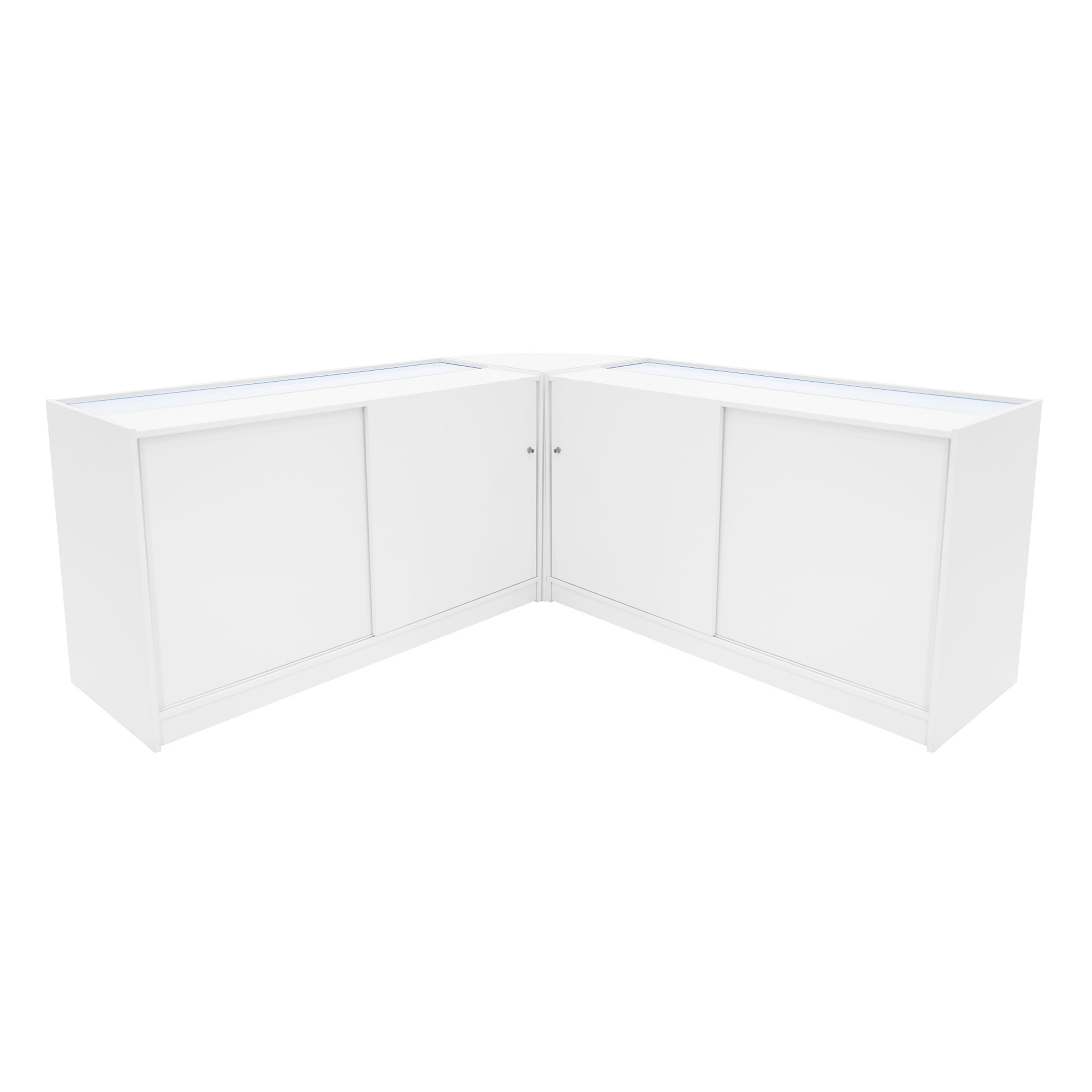 Adonis LED Shop Counter Set B1500, C1500 and CM60 – White