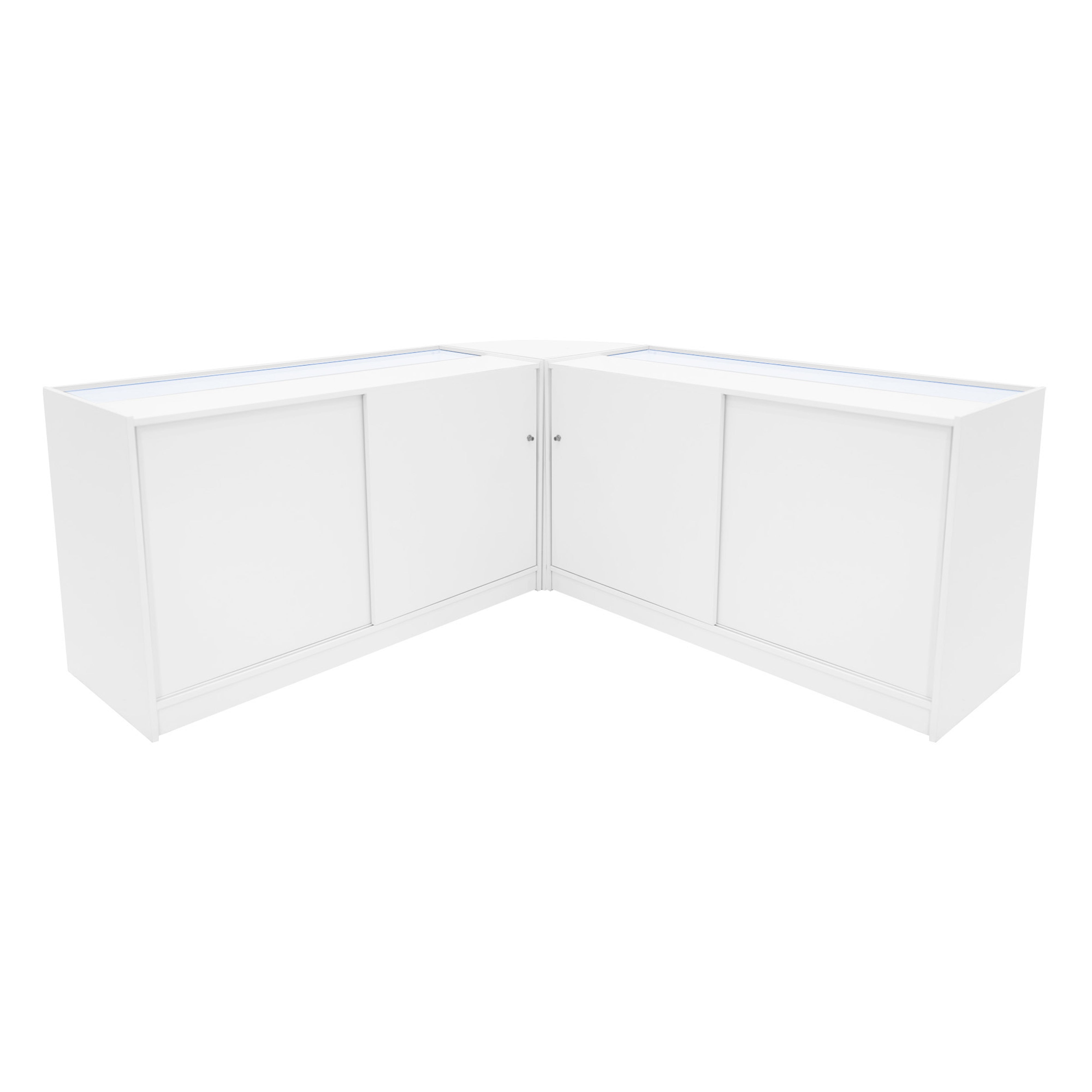 Hera LED Shop Counter Set K1500, C1500 and CM60 - White