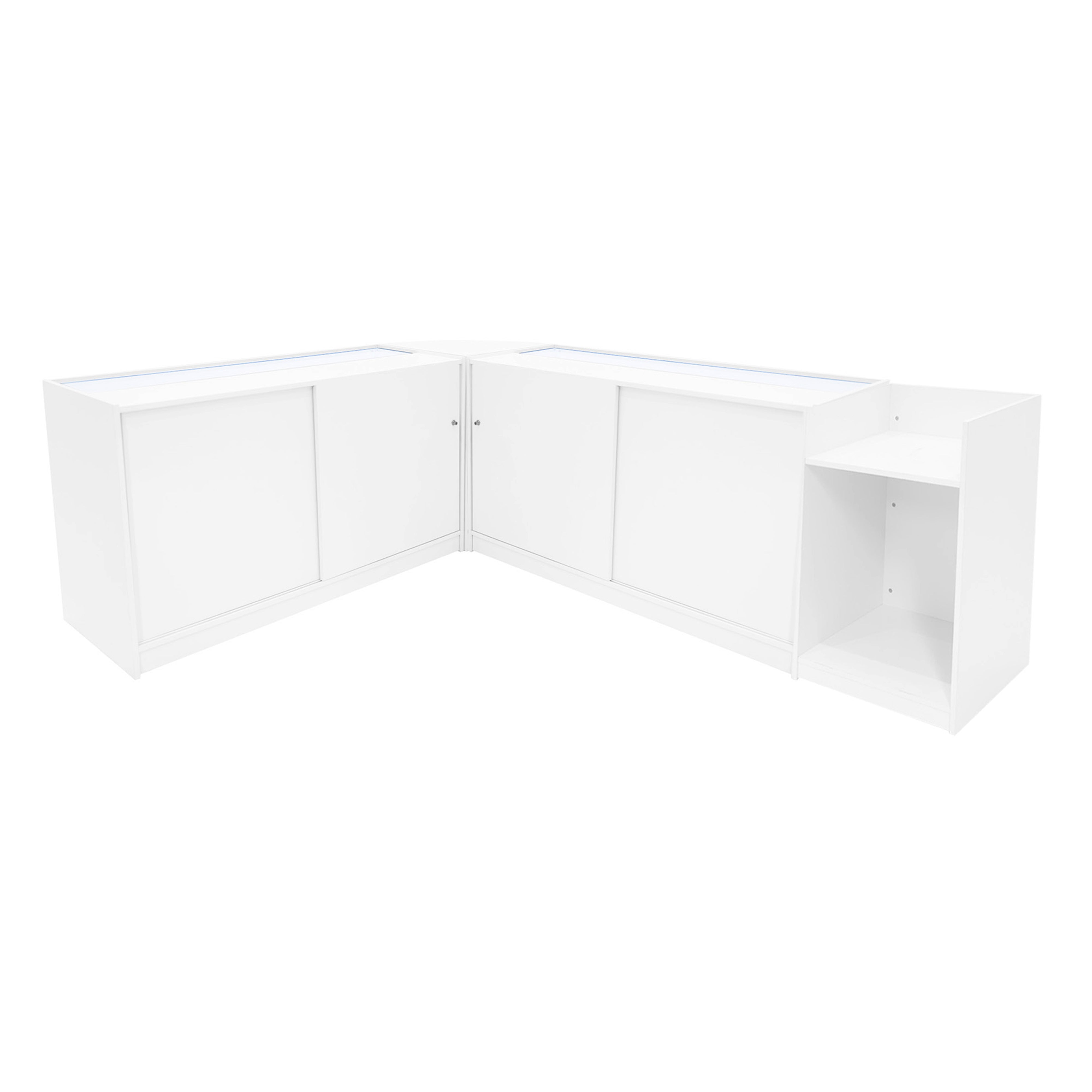 Sagittarius LED Shop Counter Set LM60, TB60, and 2 x B1500 – White