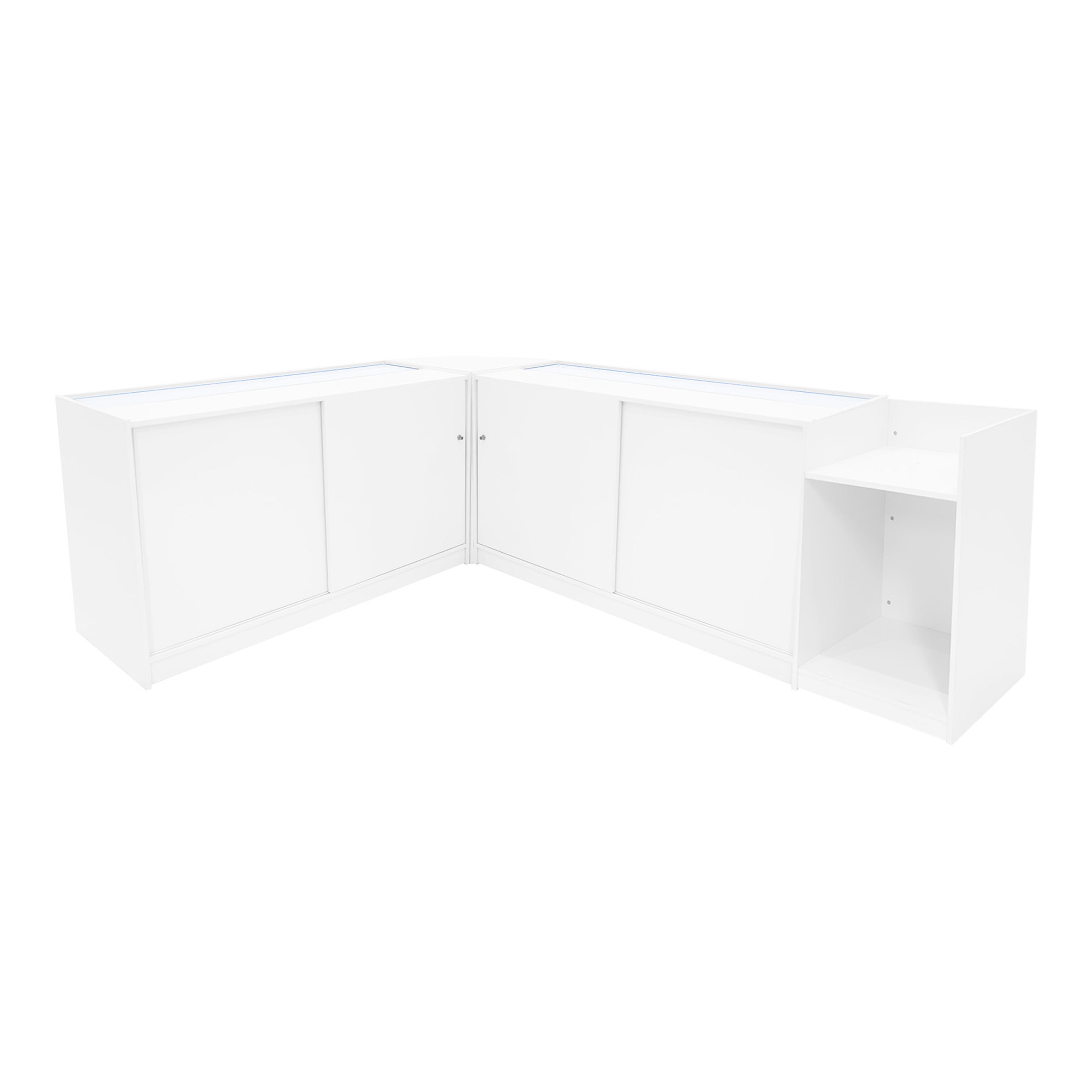 Astro LED Shop Counter Set LM60, TB60, and 2x K1500 – White