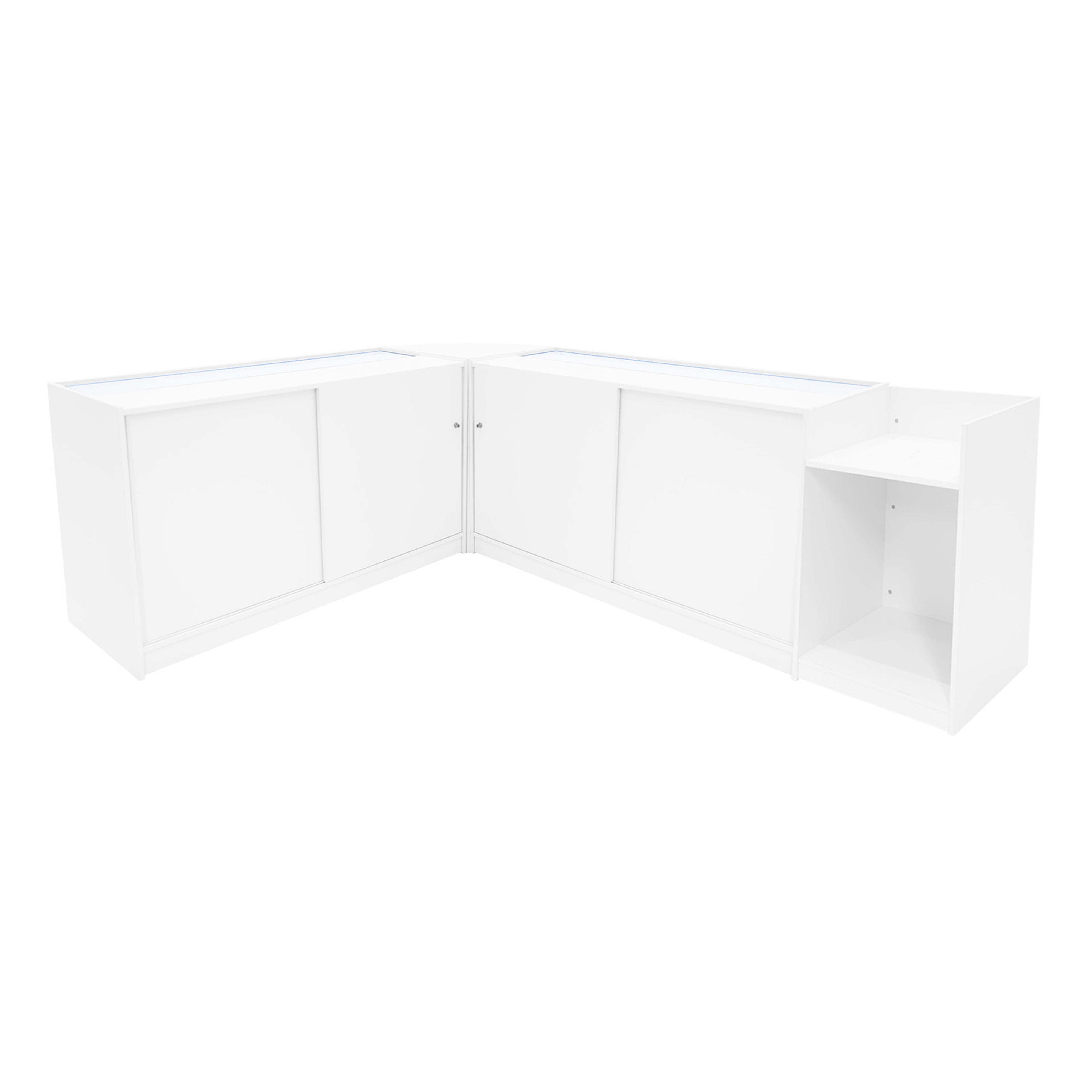 Theia LED Shop Counter Set (K1500, C1500, TB60, LM60) – White