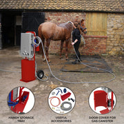 Deluxe Red Portable Horse Shower