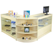 Jupiter Maple Shop Counter and Retail Display Set