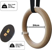 Wooden Gym Rings for Calisthenics and Bodyweight Training