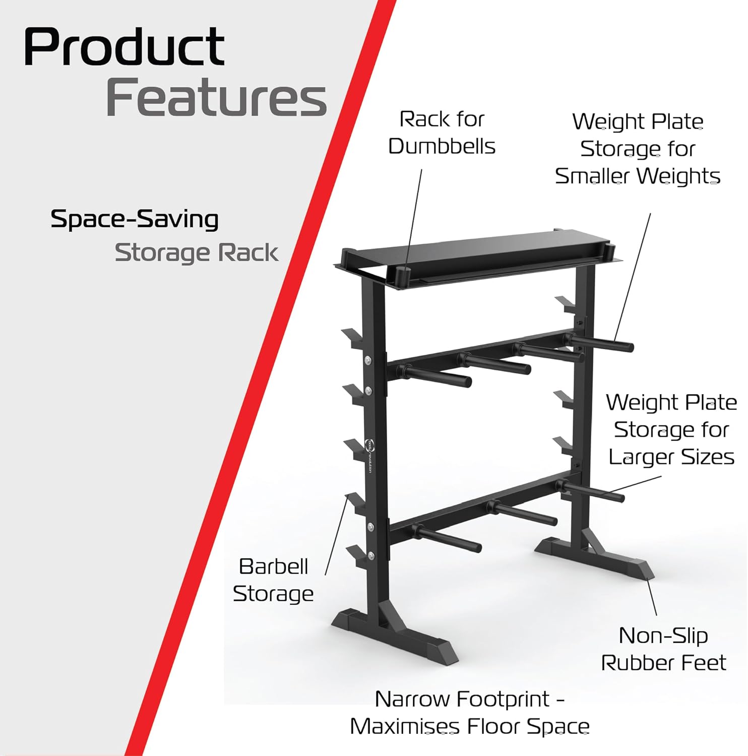 Heavy-Duty A-Frame Dumbbell Rack for Gym or Home Use