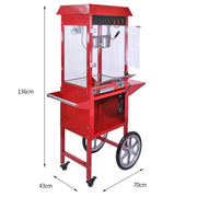 KuKoo 8oz Popcorn Machine and Candy Floss Machine with Carts