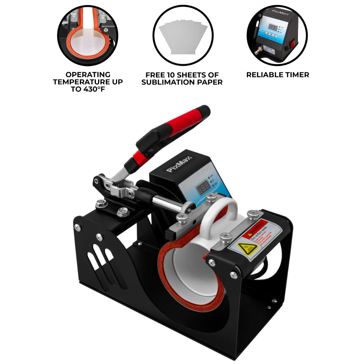 PixMax Sublimation Mug Press – Mug Heat Press for Sublimation Printing