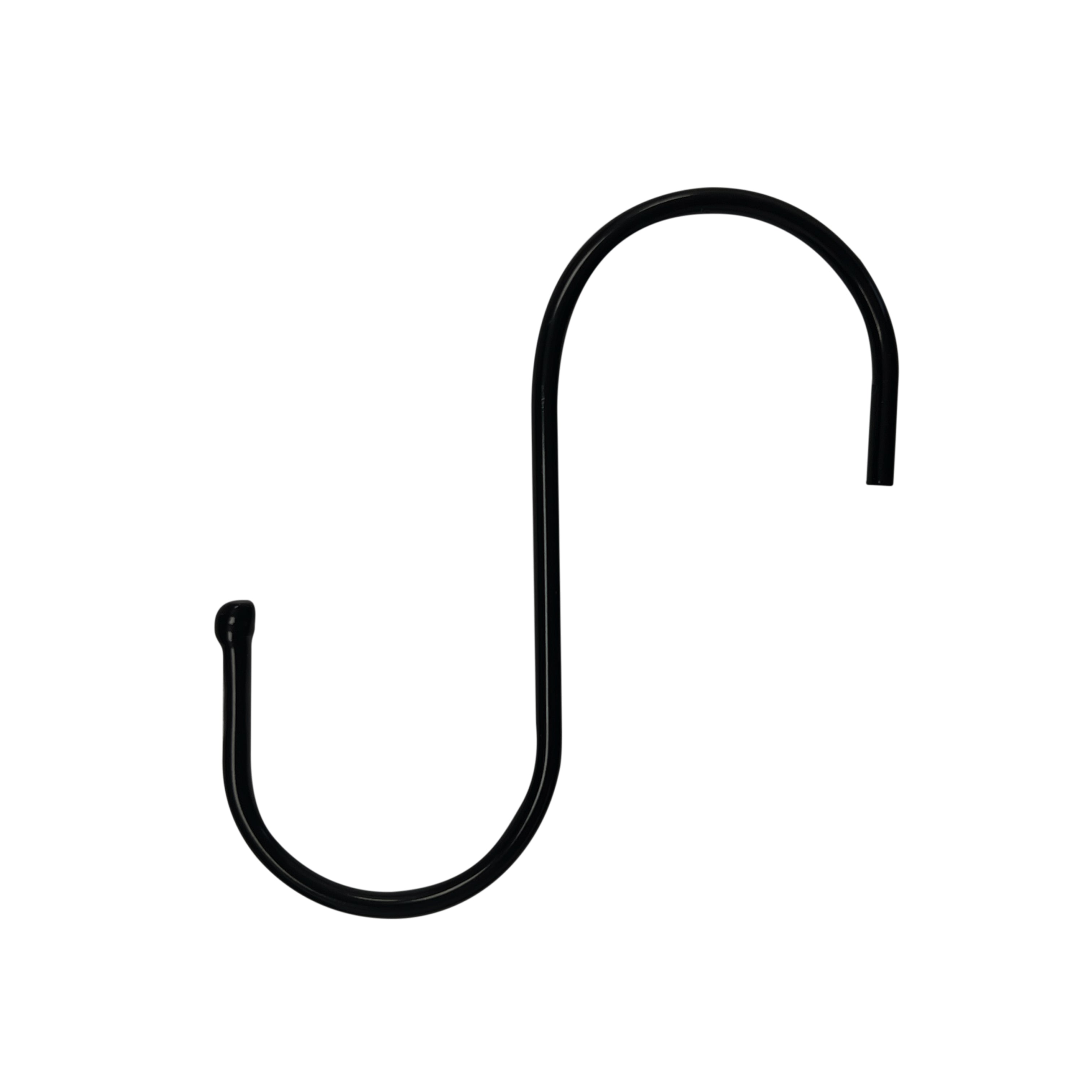 S-Shaped Steel Hanging Hooks – Black – 8-Pack