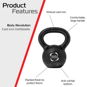 Body Revolution 14 kg Cast Iron Kettlebell