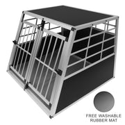 Large Dog Car Crate with Double Doors