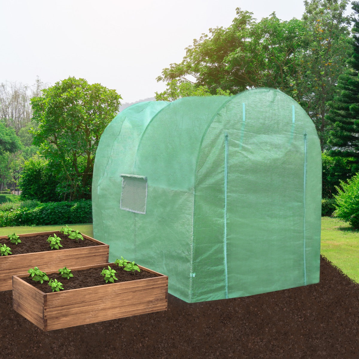 Polytunnel with 19mm Diameter Tubing, 4m x 2m