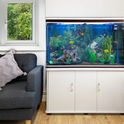 Aquarium with Cabinet – Complete Starter Kit, White Tank with Natural Gravel