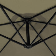 Beige Cantilever Parasol with Square Base