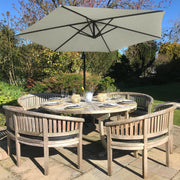 Cream Cantilever Parasol - Outdoor Garden Umbrella