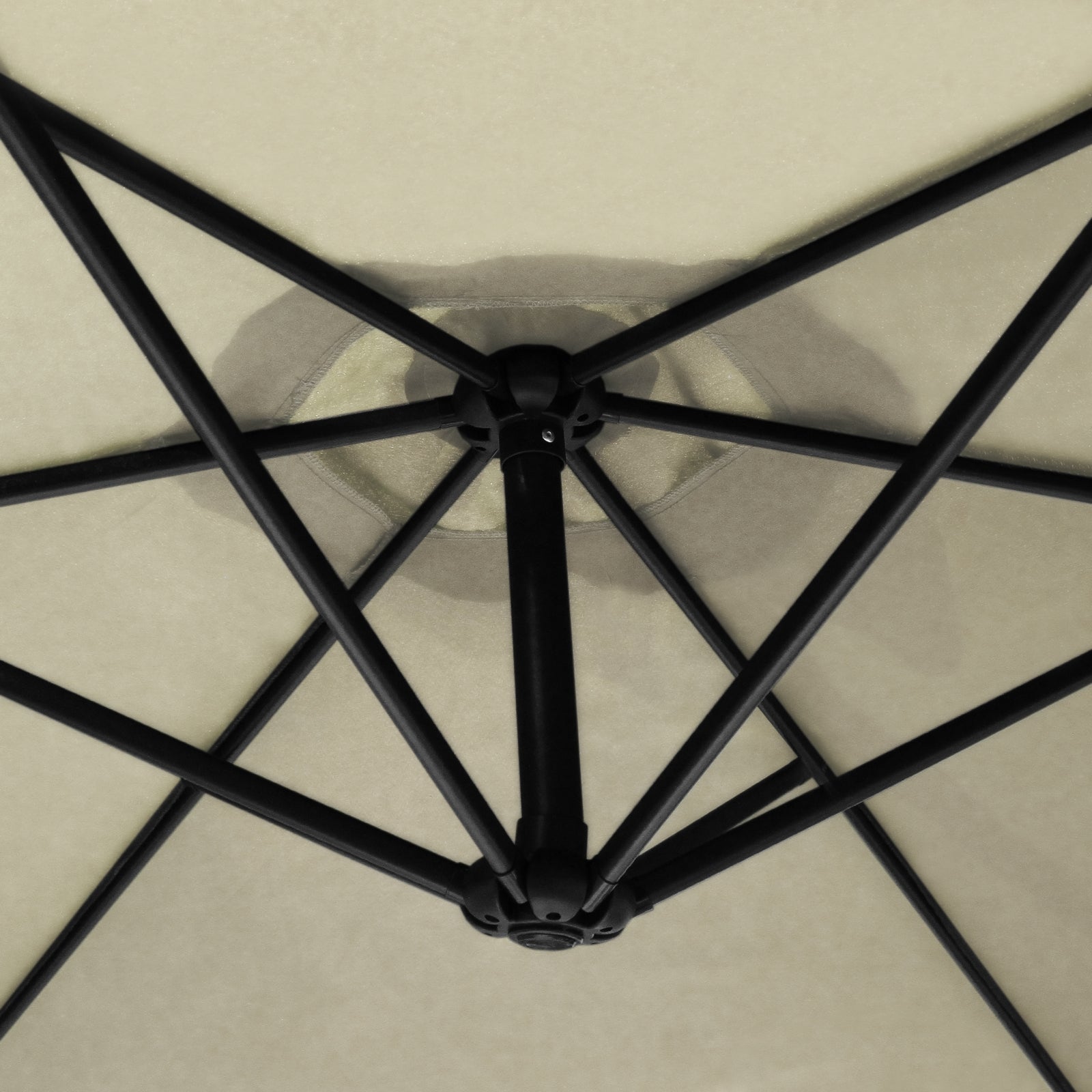 Cream Cantilever Parasol with Square Base