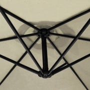 Cream Cantilever Parasol with Square Base