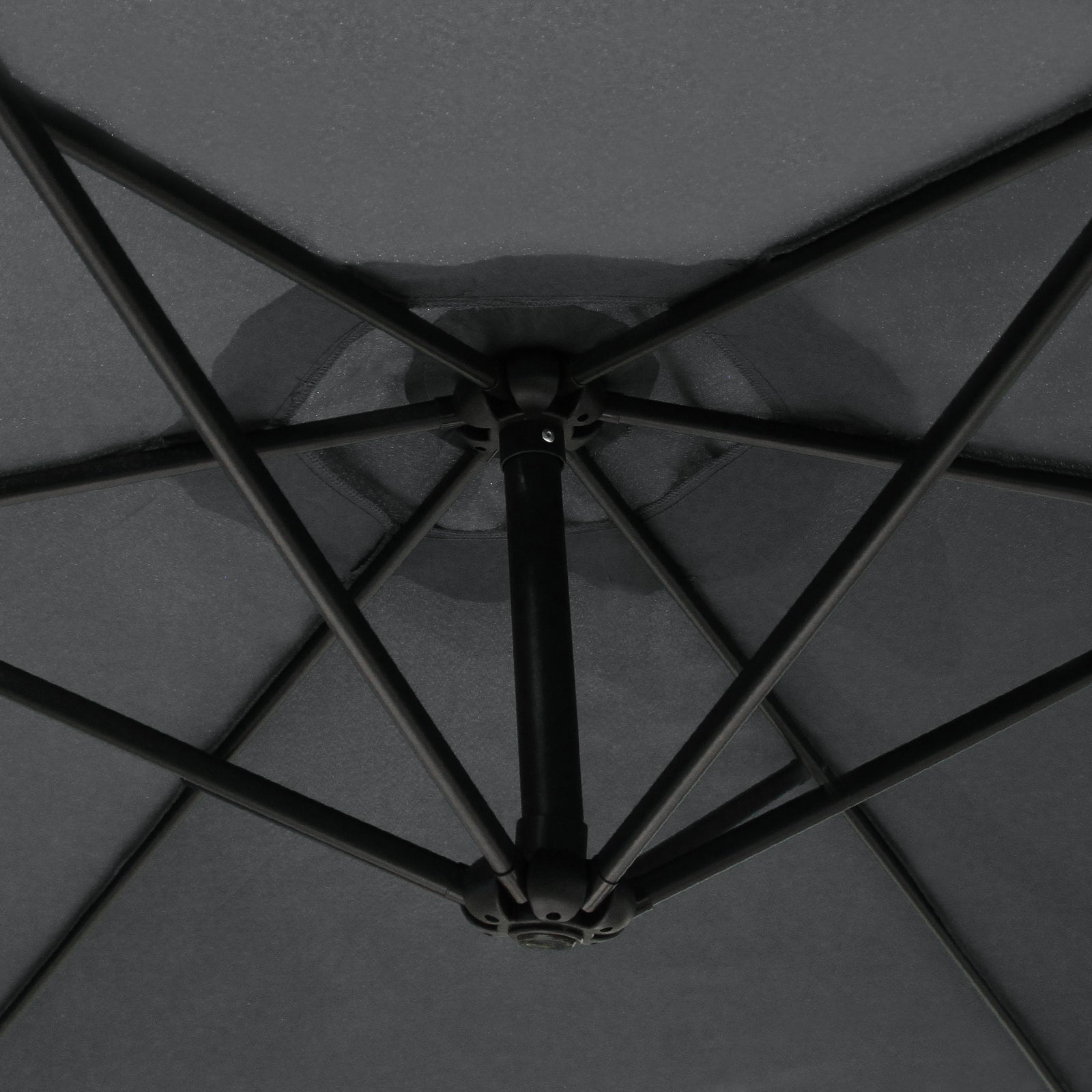 Grey Cantilever Parasol with Base