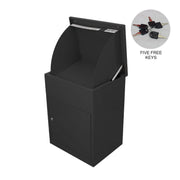 Black Parcel Post Box - Durable Parcel Mailbox